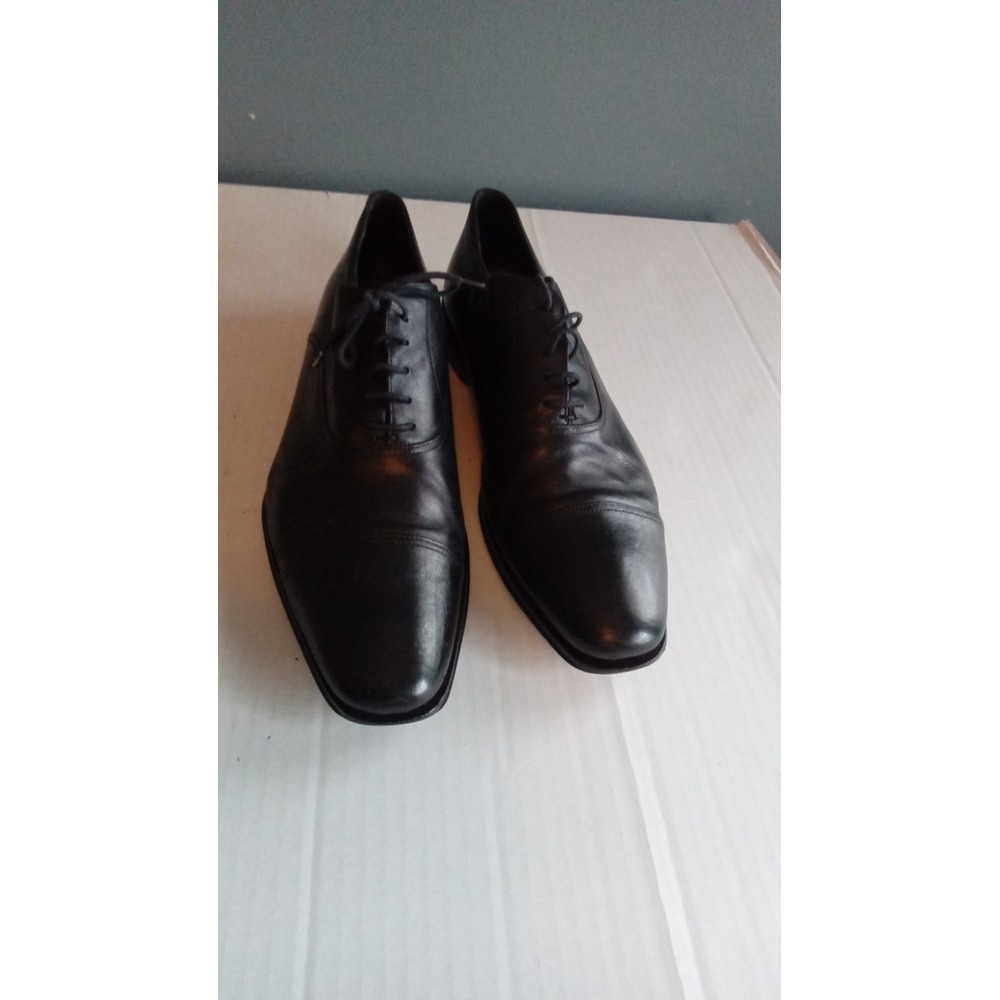 Leather Oxford‎ Dress Shoes Cap Toe Lace Up Business Formal Black